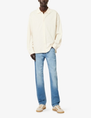 7 FOR ALL MANKIND: Slimmy Straight-Leg Stretch-Denim Jeans