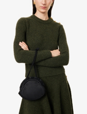 RESELFRIDGES: Pre-Loved Bottega Veneta Intrecciato Evening Satin Shoulder Bag