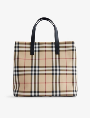 RESELFRIDGES: Pre-Loved Burberry House Check Canvas Tote Bag