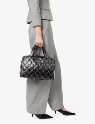 RESELFRIDGES: Pre-Loved Chanel CC Wild Stitch Lambskin-Leather Shoulder Bag