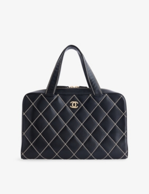 RESELFRIDGES: Pre-Loved Chanel CC Wild Stitch Lambskin-Leather Shoulder Bag