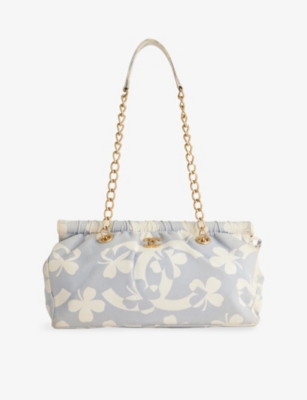 RESELFRIDGES: Pre-Loved Chanel Clover Printed Canvas Shoulder Bag