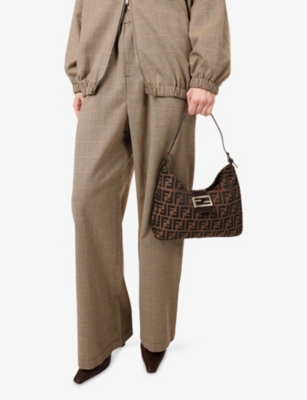 RESELFRIDGES: Pre-Loved Fendi Zucca Canvas Shoulder Bag