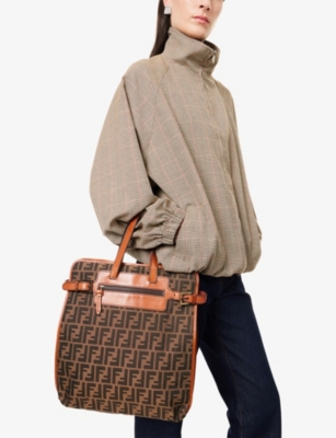 RESELFRIDGES: Pre-Loved Fendi Zucca Canvas Tote Bag