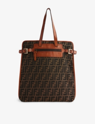 RESELFRIDGES: Pre-Loved Fendi Zucca Canvas Tote Bag