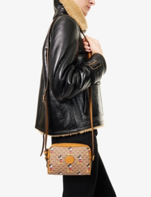 RESELFRIDGES: Pre-Loved Gucci Disney Mickey Mouse GG Supreme Mini Micro Canvas Cross-Body Bag