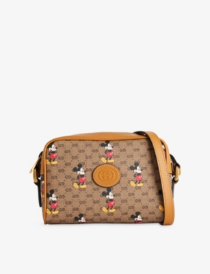 RESELFRIDGES: Pre-Loved Gucci Disney Mickey Mouse GG Supreme Mini Micro Canvas Cross-Body Bag