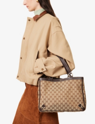 RESELFRIDGES: Pre-Loved Gucci Guccissima Abbey D-Ring Canvas Tote Bag