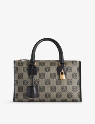 RESELFRIDGES: X Pre-Loved Loewe Anagram Canvas Satchel