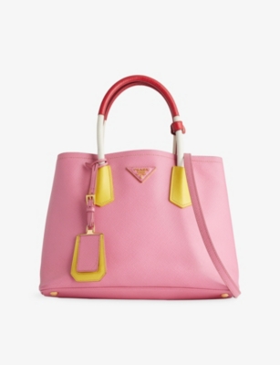 RESELFRIDGES: Pre-Loved Prada Bicolor Cuir Leather Satchel