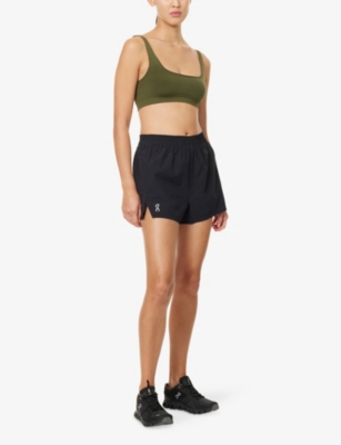 On Womens Black Train Relaxed-fit Stretch-woven Shorts In Black