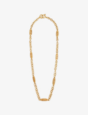RESELFRIDGES: Pre-Loved Chanel CC-Logo Gold-Plated Metal Chain Necklace