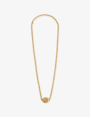 RESELFRIDGES: Pre-Loved Chanel CC-Medallion Gold-Plated Metal Necklace
