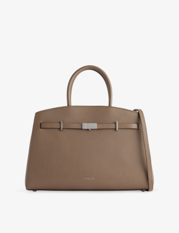The Midi Hudson Leather Top-Handle Bag