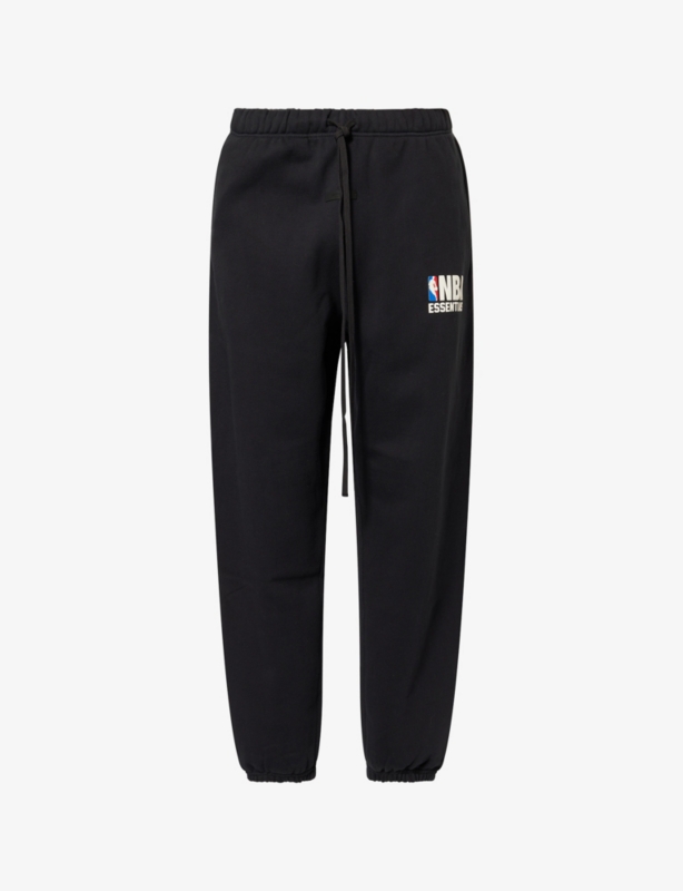 FOG x ESSENTIALS x NBA Brand-Print Wide-Leg Cotton-Blend Jogging Bottoms