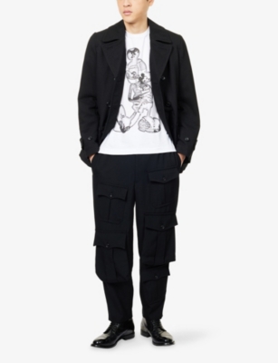 Comme Des Garçons Womens White Mickey Graphic-print Cotton T-shirt In White