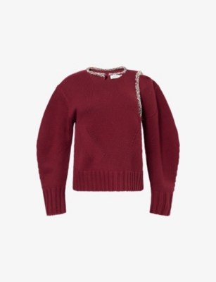 SIMKHAI: Monroe Embellished Wool-Blend Jumper