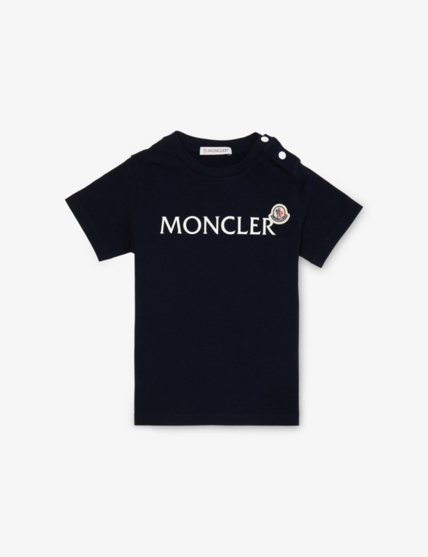 MONCLER - Logo-Badge Cotton T-Shirt 3 Months- 3 Years | Selfridges.com