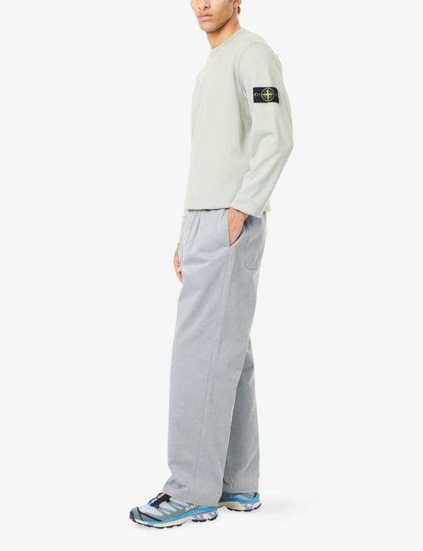 Brand-Patch Crewneck Cotton-Jersey Sweatshirt