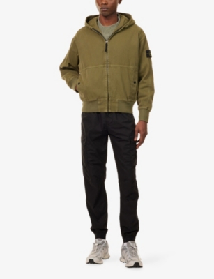 STONE ISLAND: Panama Hooded Zip-Up Cotton Jacket