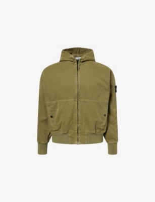 STONE ISLAND: Panama Hooded Zip-Up Cotton Jacket