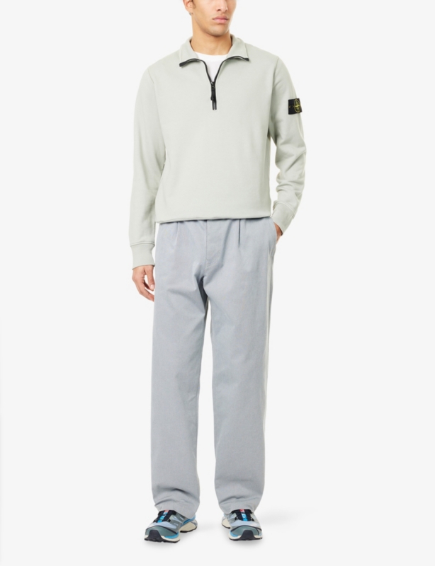 Brand-Patch High-Neck Cotton-Jersey Sweatshirt