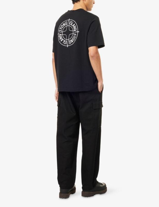 Compass-Print Crewneck Cotton-Jersey T-Shirt