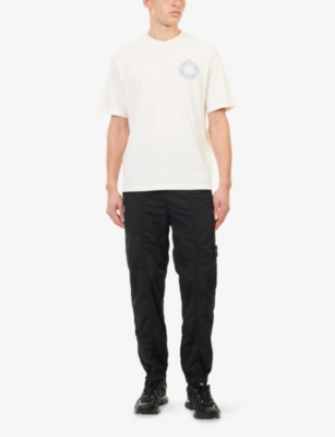 STONE ISLAND: Regular-Fit Compass Print Cotton T-shirt