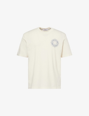 STONE ISLAND: Regular-Fit Compass Print Cotton T-shirt