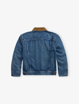 POLO RALPH LAUREN: Corduroy-Collar Branded Denim Jacket 6-13 Years