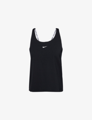 NIKE: Halterneck Cut-Out Stretch-Jersey Top
