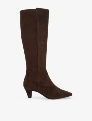 Dune Womens Brown Suede Sera Suede Knee-high Boots Eur 38/5 Uk