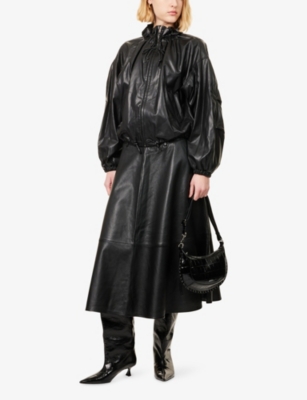 ISABEL MARANT ETOILE: Neela Ruched Faux-Leather Jacket