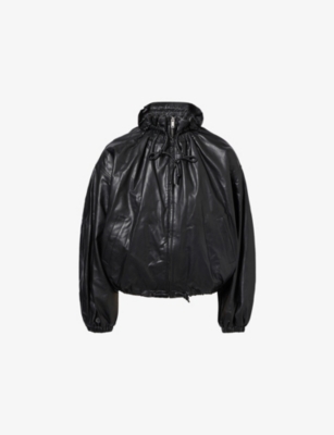 ISABEL MARANT ETOILE: Neela Ruched Faux-Leather Jacket