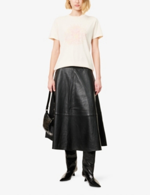 ISABEL MARANT ETOILE: Zoeline Graphic-Print Cotton T-Shirt