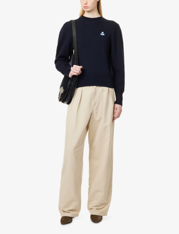 Nadine Wide-Leg Cotton and Linen-Blend Trousers