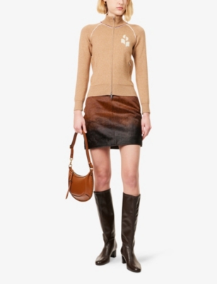 ISABEL MARANT ETOILE: Lanya Log-Pattern Knitted Top