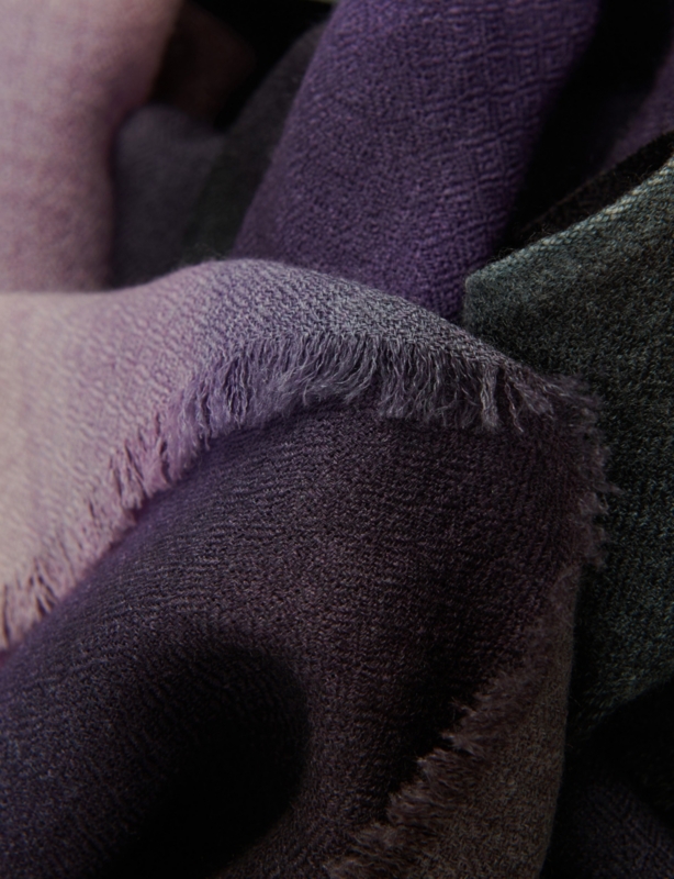 Abstract Print Wool-Silk Scarf