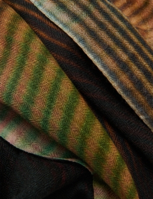 LEEM: Maxi Organic Print Wool-Silk Scarf
