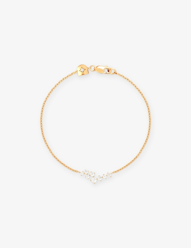 Crystal Scatter 18ct Yellow Gold Plated Sterling-Silver And Cubic Zirconia Bracelet