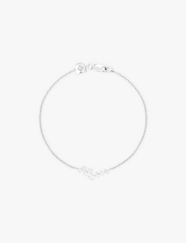 Crystal Scatter Rhodium Plated Sterling-Silver And Cubic Zirconia Bracelet