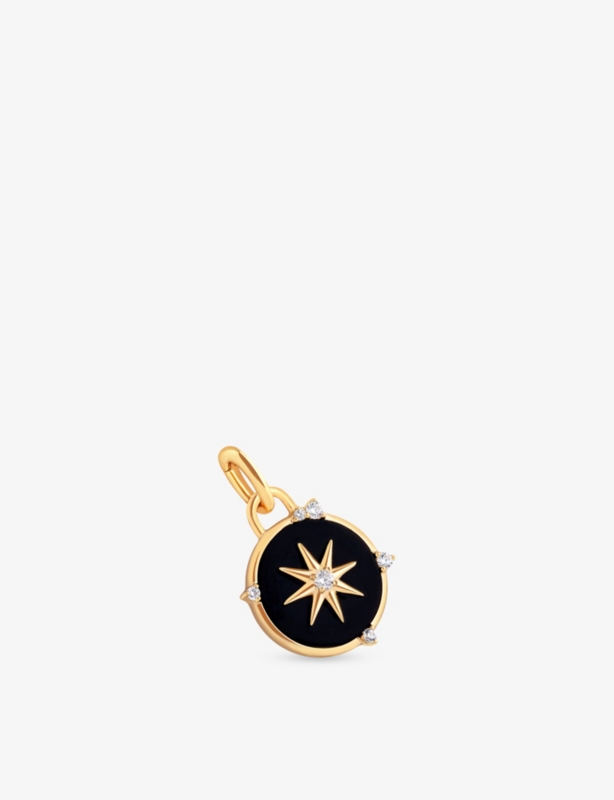 Star 18ct Yellow Gold Plated, Sterling-Silver And Cubic Zirconia Clip Charm