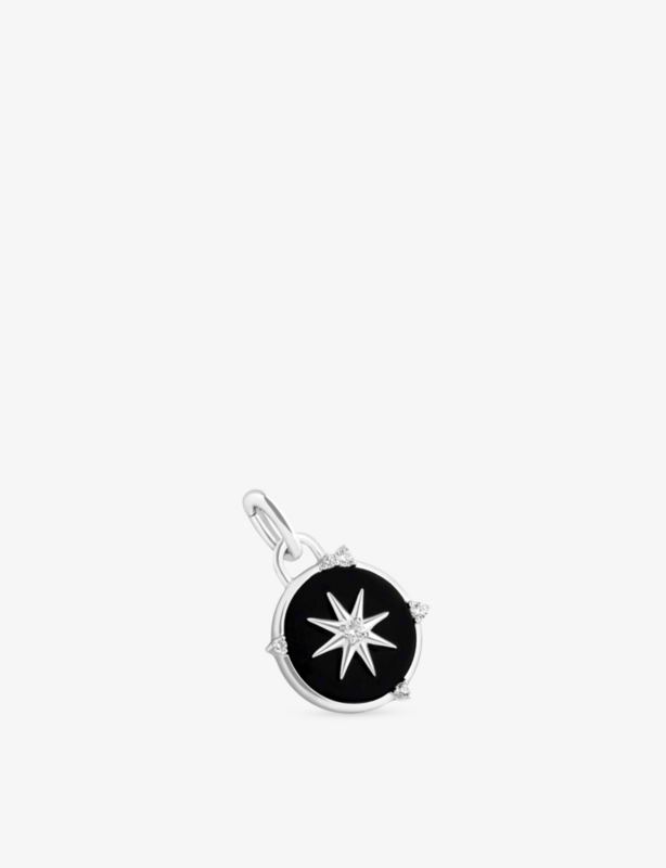 Star Rhodium Plated Sterling-Silver And Cubic Zirconia Clip Charm