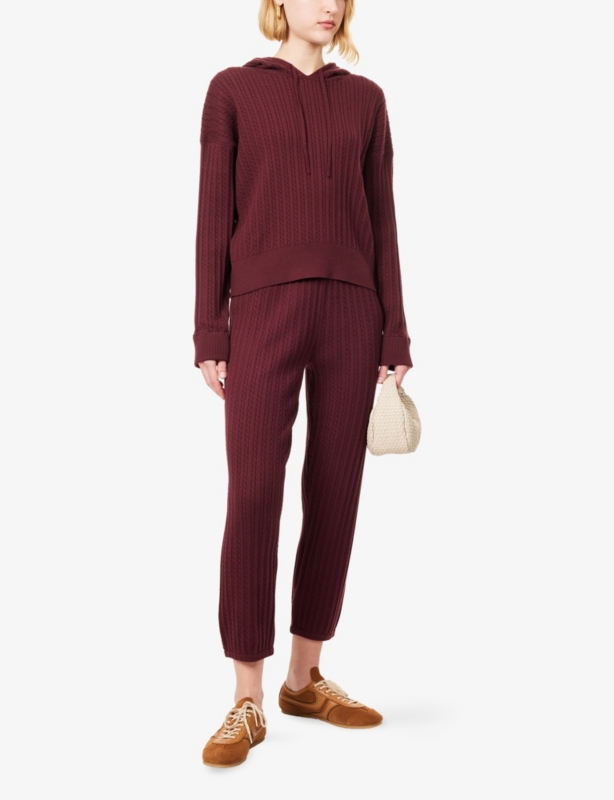 Cable-Knit Straight-Leg Cotton And Cashmere Trousers