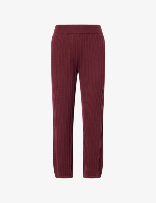 Cable-Knit Straight-Leg Cotton And Cashmere Trousers