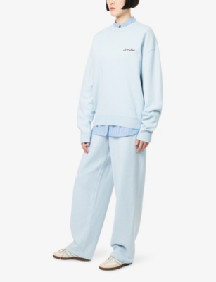 RU & ROCKA: Brand-Embroidery Round-Neck Knitted Jumper