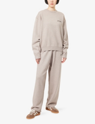 RU & ROCKA: Brand-Embroidery Round-Neck Knitted Jumper