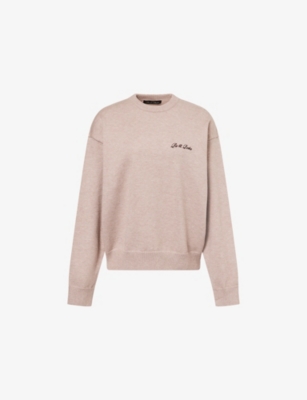 RU & ROCKA: Brand-Embroidery Round-Neck Knitted Jumper