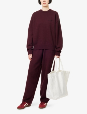 RU & ROCKA: Brand-Embroidery Round-Neck Knitted Jumper