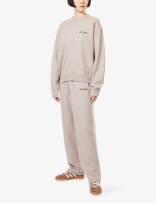 RU & ROCKA: Oversized Brand-Embroidered Knitted Jogging Bottoms